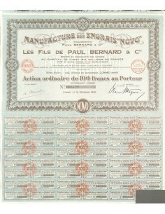 1930 - MANUFACTURE DES ENGRAIS NOVO (ETABL. P. BERNARD ET...