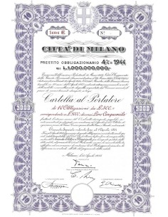 CITTA' DI MILANO - 10 OBBLIGAZIONI 1944