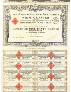 1929 - VION-CLAVIER SOC. ANON. DES ANCIENS ETABLISSEMENTS