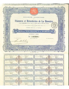 1923 - FILATURES ET RETORDERIES DE LA BUSSIÈRE