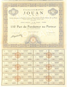 1925 - JOUAN ETABLISSEMENTS