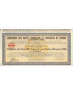 1945 - HAUTS FORNEAUX ET FONDERIES DE GIVORS COMP. DES