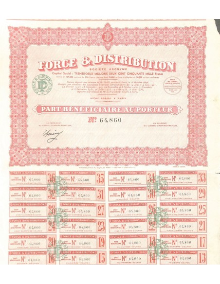 1936 - FORCE ET DISTRIBUTION