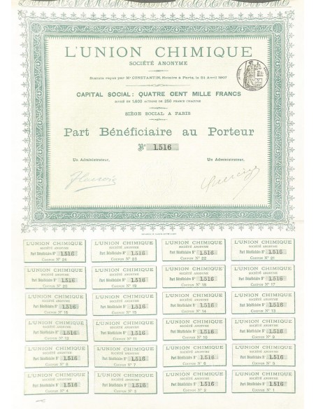 1907 - L'UNION CHIMIQUE
