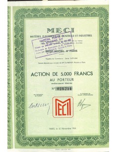 1956 - MECI (MATERIEL ELECTRIQUE DE CONTROLE ET INDUSTRIEL)