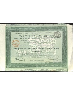 1920 - BACHES PLISSON (SOC. AN. DES TISSAGES ET ETABL....