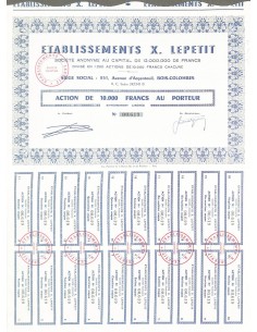 X. LEPETIT ETABLISSEMENTS