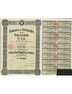 1928 - FORGES ET ATELIERS DE LA FOULERIE F.A.F.