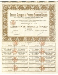 1931 - PRODUITS CHIMIQUES DE FRANCE ET BLANCS DE COMINES