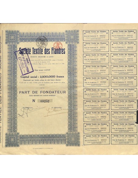 1920 - TEXTILE DES FLANDRES SOC.
