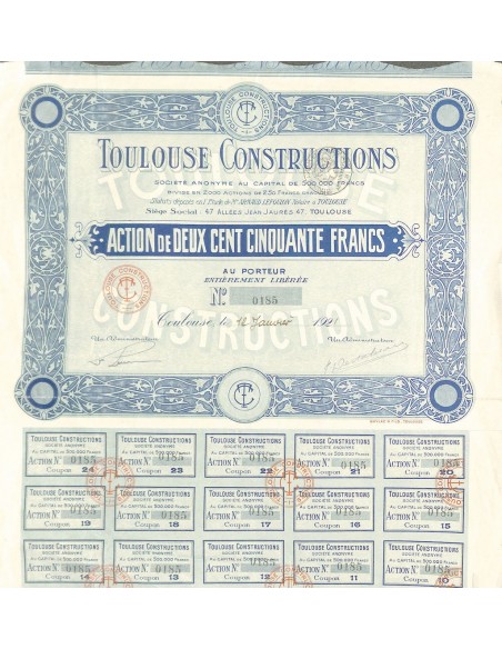 1921 - TOULOUSE CONSTRUCTIONS