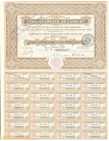 1924 - CH. CANDLOT ETABLISSEMENTS