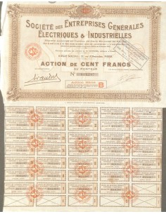 1932 - ENTREPRISES GENERALES ELECTRIQUES ET INDUSTRIELLES...