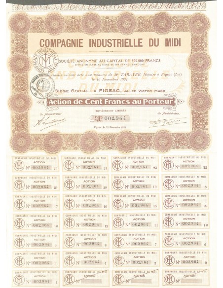1921 - COMPAGNIE INDUSTRIELLE DU MIDI