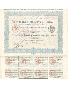 1920 - BECCAT ETABLISSEMENTS