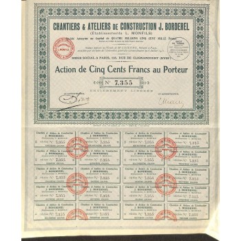1931 - CHANTIERS ET ATELIERS DE CONSTRUCTION J. BORDEREL