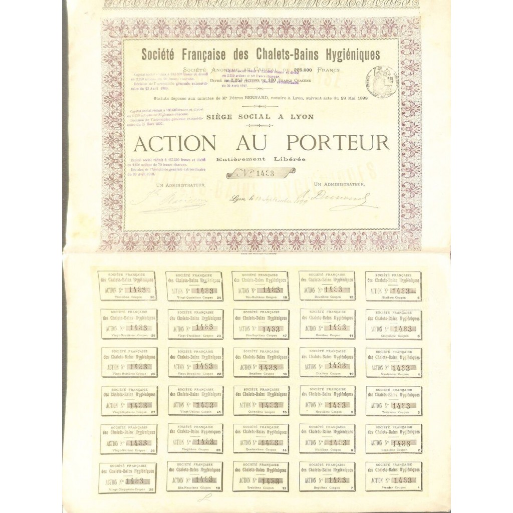 1899 - CHALETS-BAINS HYGIENIQUES SOC. FRANCAISE...