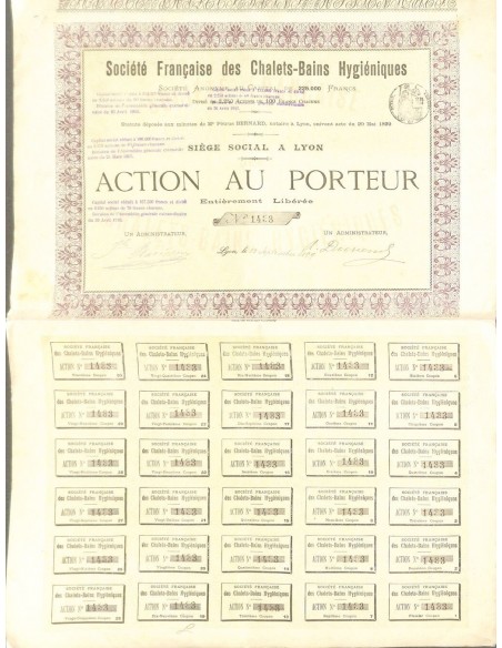 1899 - CHALETS-BAINS HYGIENIQUES SOC. FRANCAISE DES