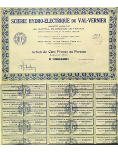 1928 - SCIERIE HYDRO-ELECTRIQUE DU VAL-VERNIER