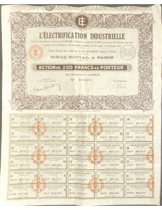 1933 - L'ELECTRIFICATION INDUSTRIELLE