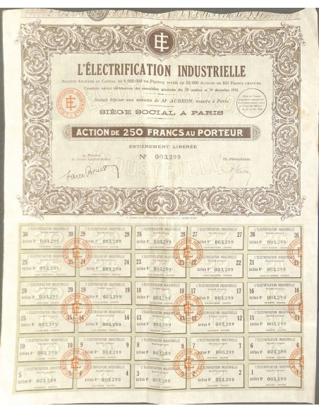1933 - L'ELECTRIFICATION INDUSTRIELLE