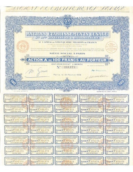 1928 - ANCIENS ETABLISSEMENTS LESAGE