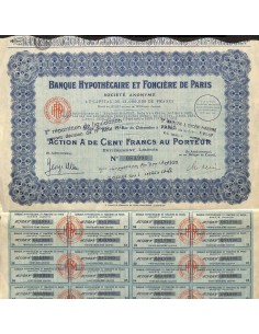 1931 - BANQUE HYPOTHECAIRE ET FONCIERE DE PARIS