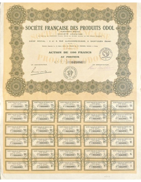 1927 - ODOL SOC. FRANCAISE DES PRODUITS