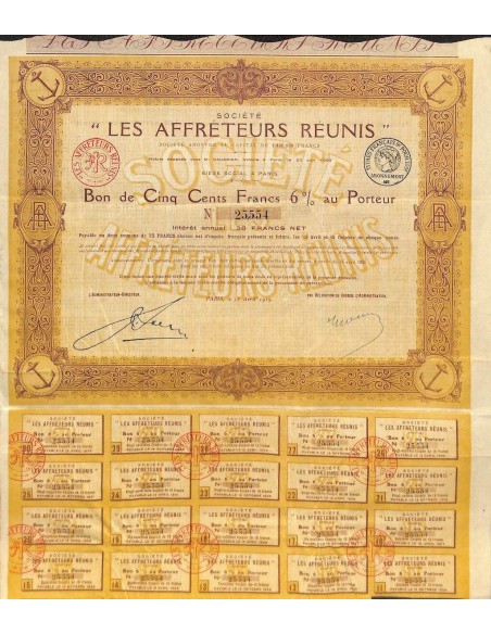 1919 - LES AFFRETEURS REUNIS