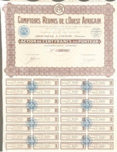1929 - COMPTOIRS REUNIS DE L'OUEST AFRICAIN