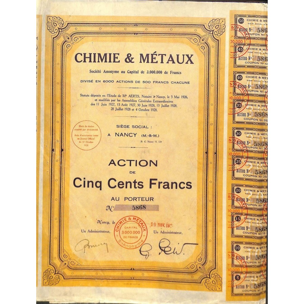 1928 - CHIMIE ET METAUX