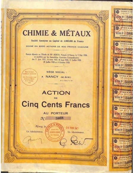 1928 - CHIMIE ET METAUX