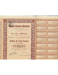 1914 - COMPAGNIE COLONIALE DE MADAGASCAR