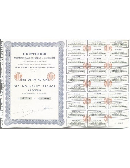CONTIFOM - CONTINENTALE FONCIERE ET MOBILIERE