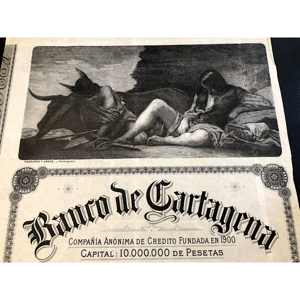 1900 BANCO DE CARTAGENA - 1 AZIONE DE LA...