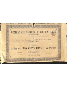 1878 - COMPAGNIE GENERALE D'ECLAIRAGE