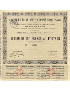 1920 - HAUTE-N'GOUNIÉ COMPAGNIE DE LA