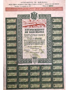 1975 - AYUNTAMIENTO DE BARCELONA - 1 OBBLIGAZIONE
