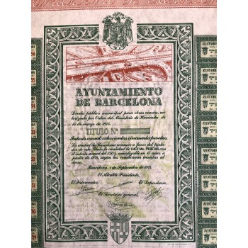 1975 - AYUNTAMIENTO DE BARCELONA - 1 OBBLIGAZIONE