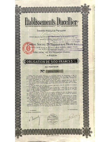 1932 - DUCELLIER ETABLISSEMENTS