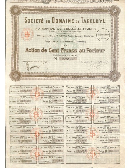 1928 - DOMAINE DE TABELUYL SOC. DU