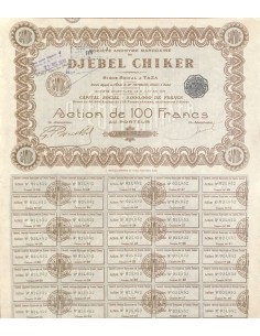 1927 - DJEBEL CHIKER SOC. ANON. MAROCAINE DU
