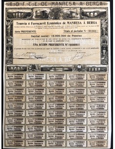 1902 - TRANVIA O FERROCARRIL E. DE MANRESA A BERGA 1...