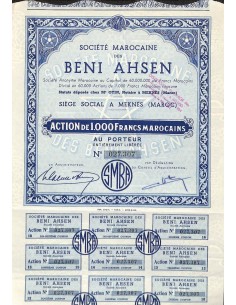 1920 - BENI AHSEN SOC. MAROCAINE DES