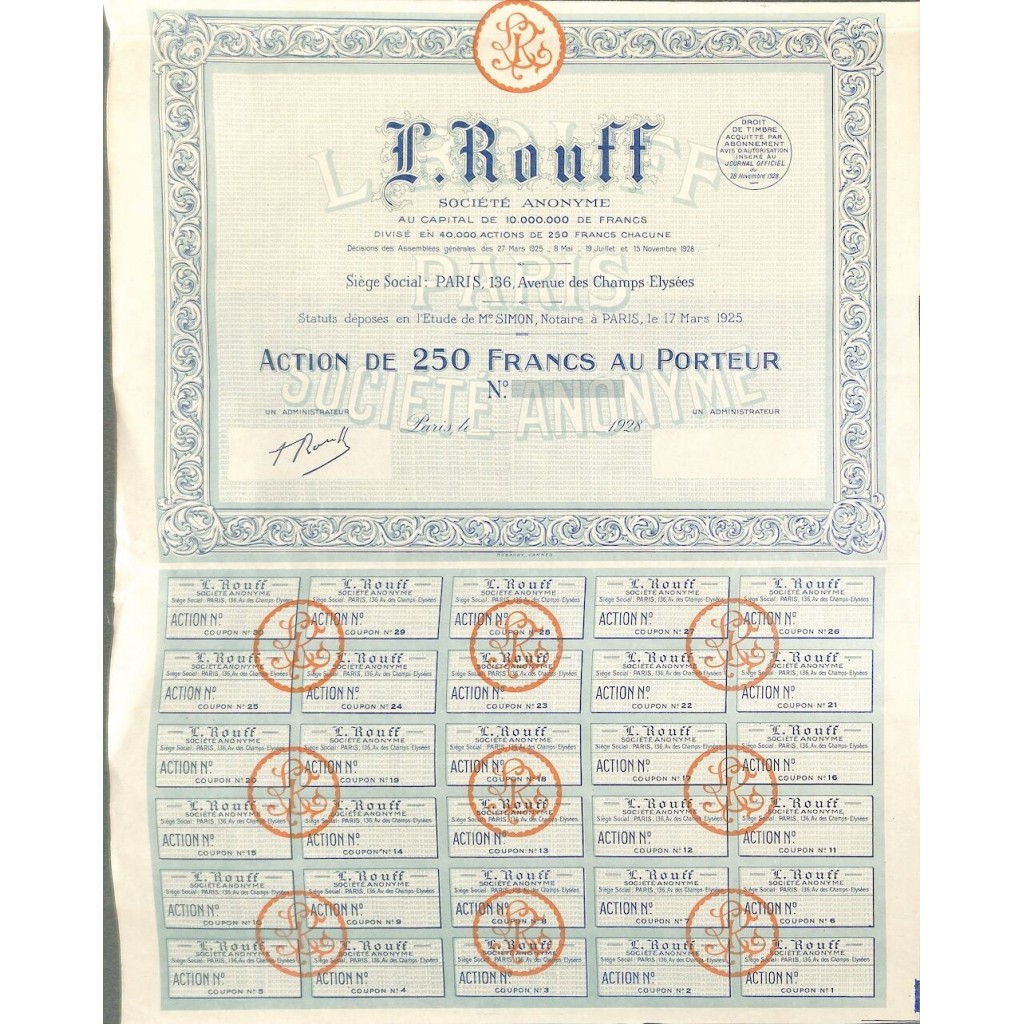 1928 - L. ROUFF SOC. ANON.