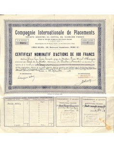 1931 - COMP. INTERNATIONALE DE PLACEMENTS