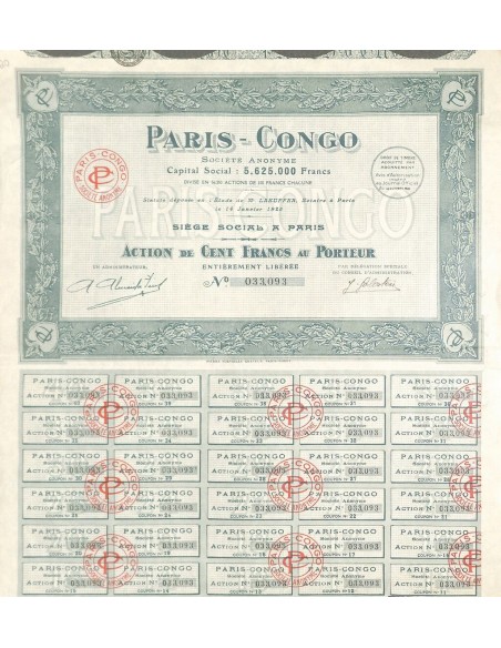 1925 - PARIS-CONGO