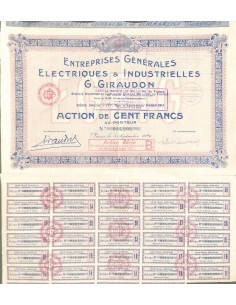 1926 - G. GIRAUDON ENTREPRISES GENERALES ELECTRIQUES ET...