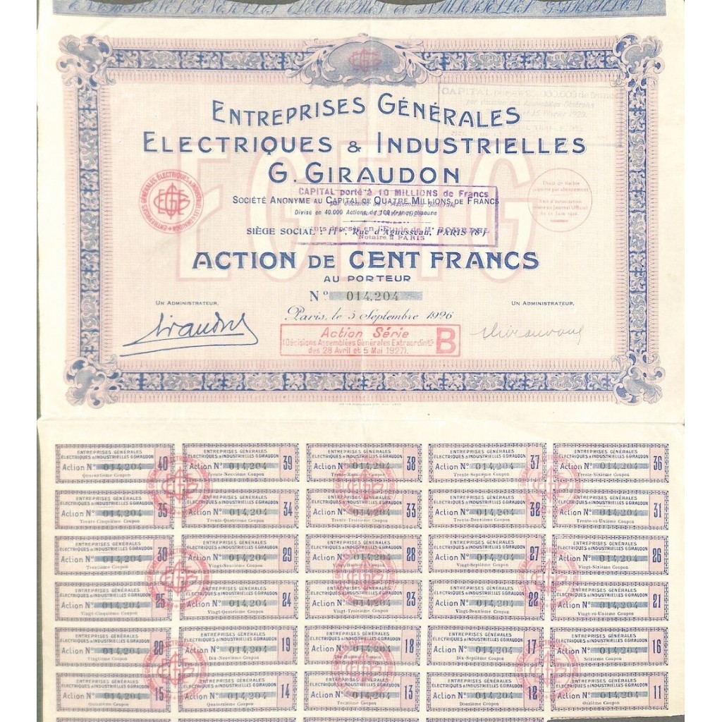 1926 - G. GIRAUDON ENTREPRISES GENERALES...