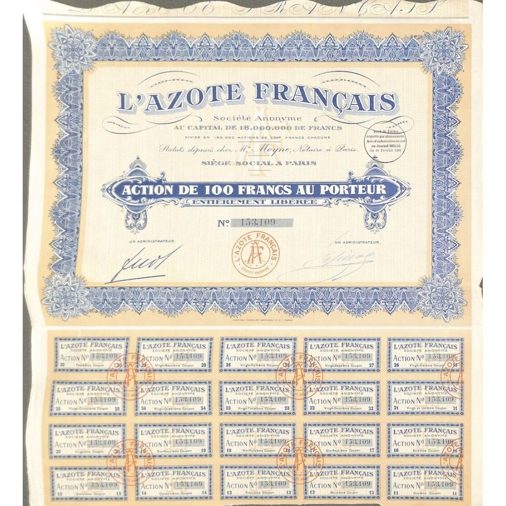 1926 - L'AZOTE FRANCAIS